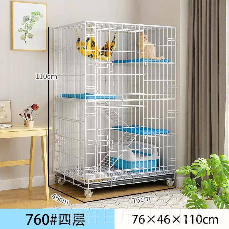 正品猫笼子家用室内深别墅双层可折叠免安装笼子猫咪屋猫宠笼广物图片