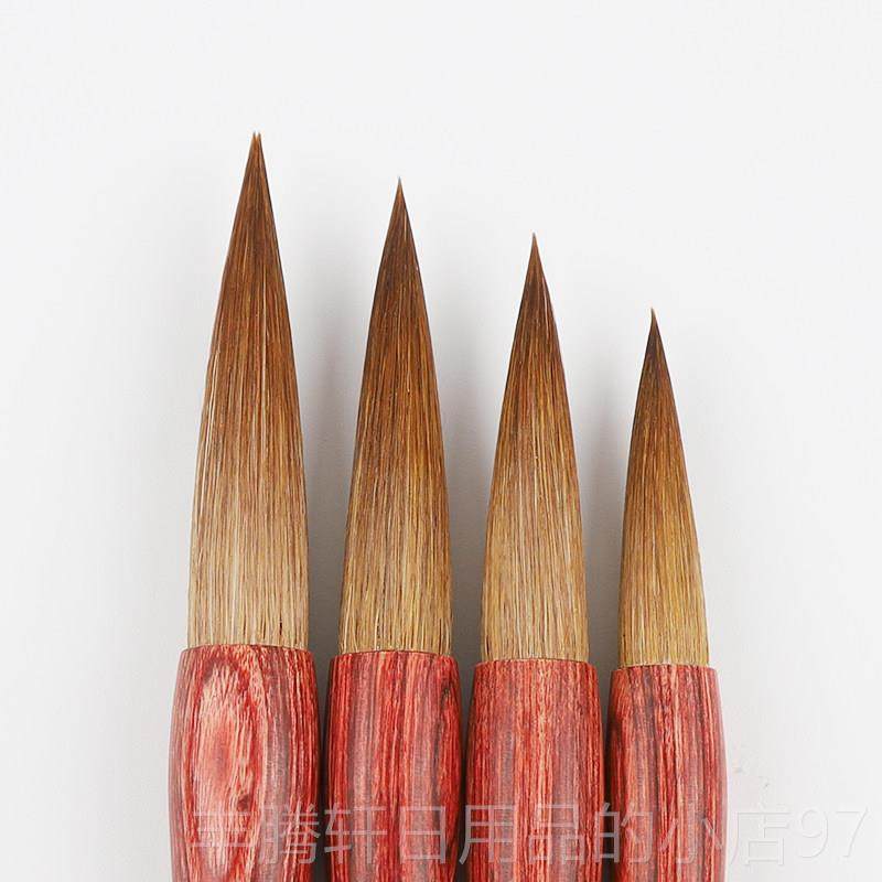 正品房纯狼毫文书毛笔套装 法成人国画练习行书大中小 长峰狼嚎楷