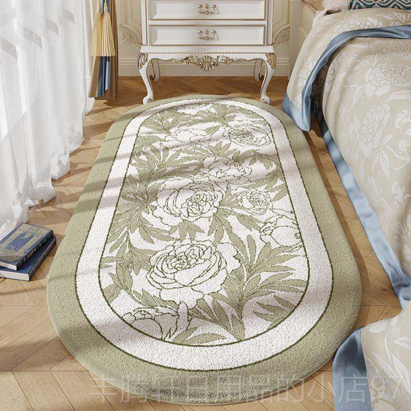 正品大江地垫客室厅沙发几毯子卧花朵高级地侘寂风毯防摔房茶间床