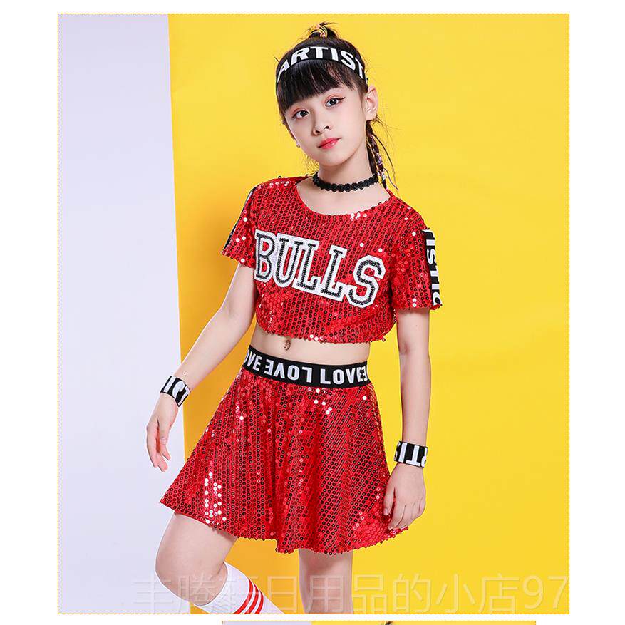 正品儿童爵士啦舞演出服啦装女童嘻哈街舞套装幼儿队服演健美操表