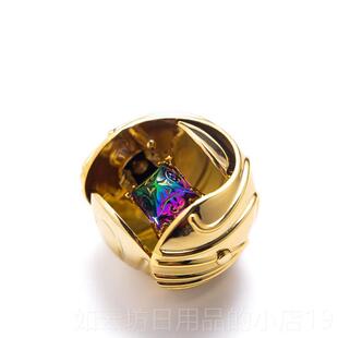 正品哈利波特金色飞盒贼存戒指盒储创意周边议便携式首饰小提惊喜