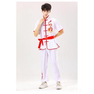 正品新款中国风练功舞服男演女成武人打鼓服舞狮龙服术出服表演服