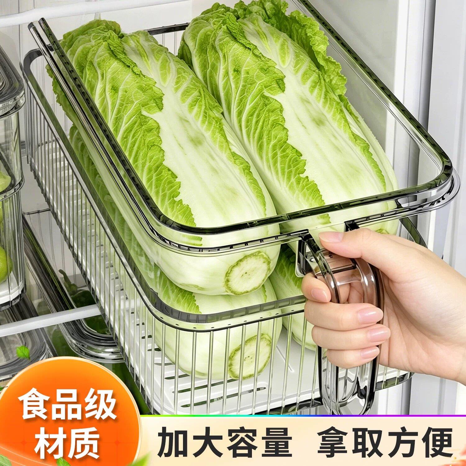 德国质冰箱收纳盒整理食品级品鲜冷保冻专用DIANBX蔬菜水储果带盖