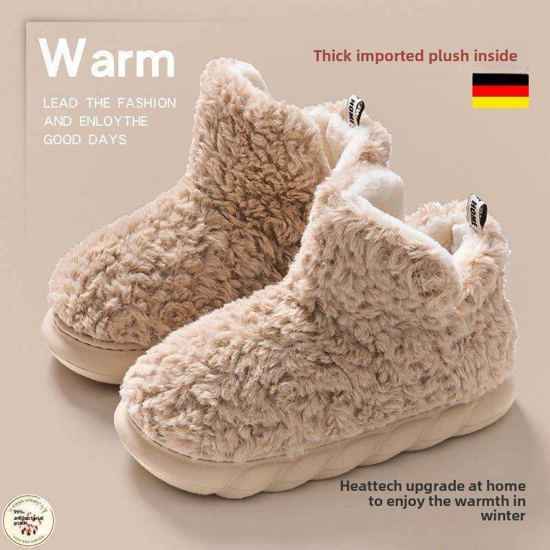 棉拖鞋女士冬季2024新款保暖外穿厚底室内家居防滑月子鞋棉鞋包跟