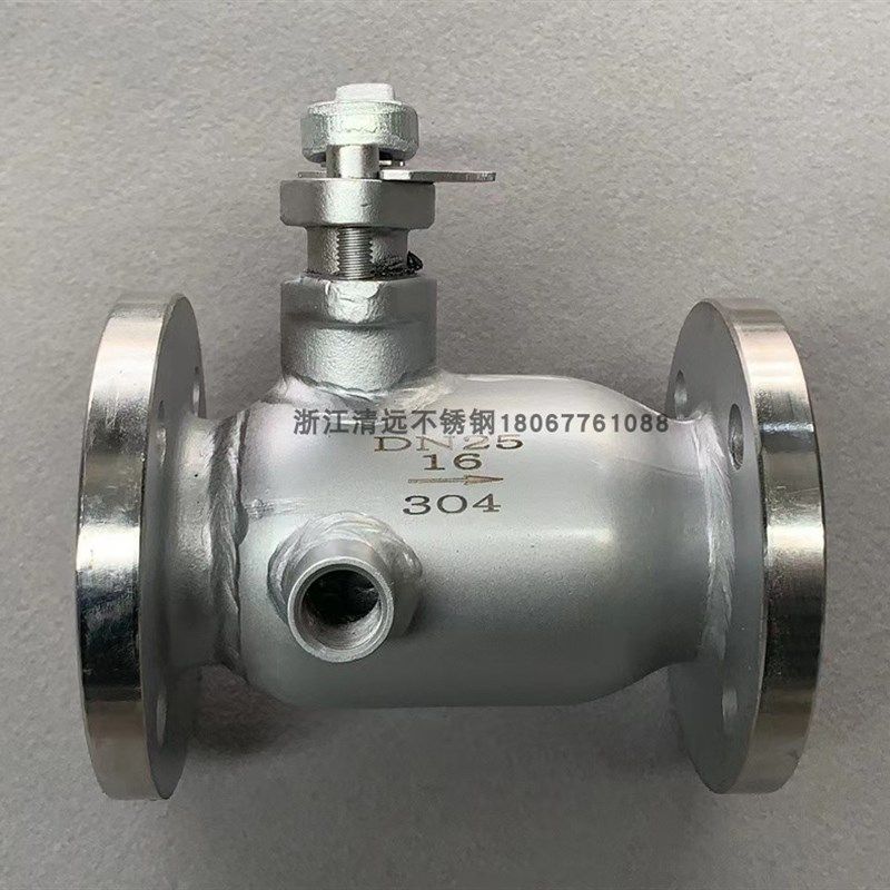 304不锈钢BQ41F-16P一体式夹套保温球阀高温法兰球阀316L全尺寸