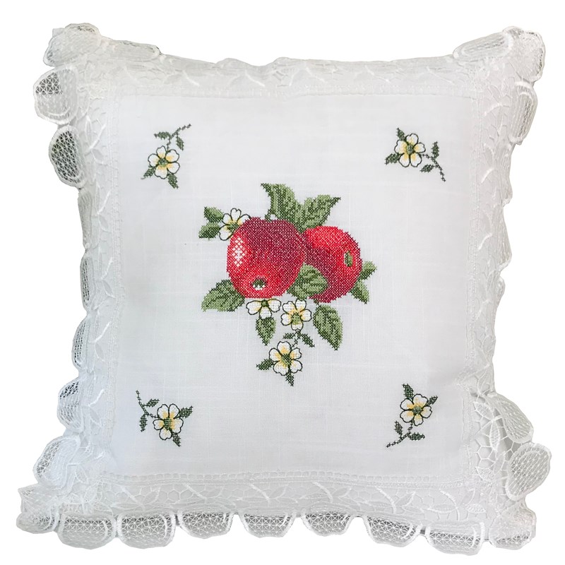 刺绣花边植物客厅床头沙发靠垫午睡枕方形抱枕田园风可拆抱枕