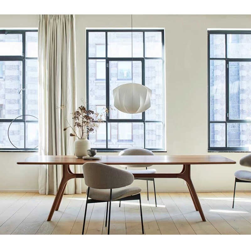 独家森活忘忧席北美黑胡桃木餐桌 意式餐台 长方形书桌工作台