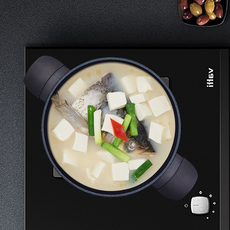 左家右厨2cm蓝钻不粘煎锅家用辅食锅炖锅深锅不粘锅电磁炉燃气灶