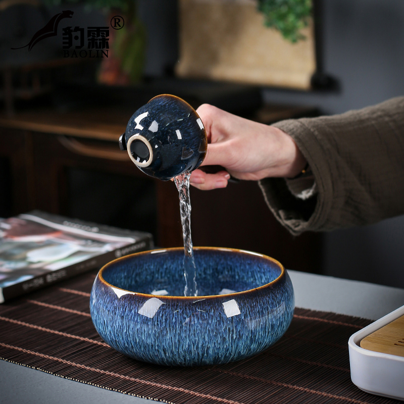 窑变功夫茶具装陶瓷家用茶壶盖碗办公室会客泡茶器茶杯钧瓷用品