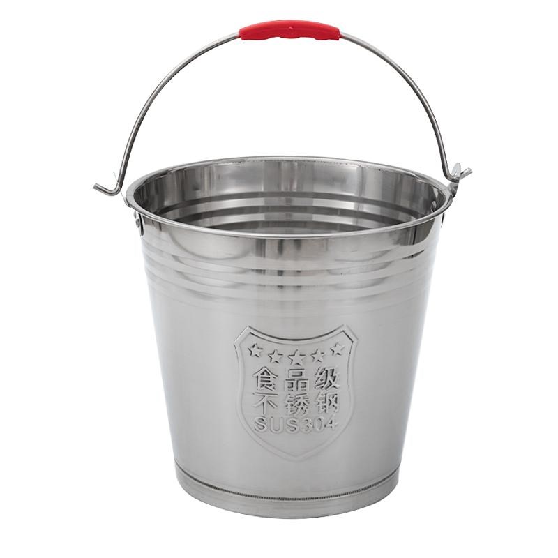 特厚30不锈钢水桶家用手提式储水桶食品级油桶幼儿园桶带盖铁桶