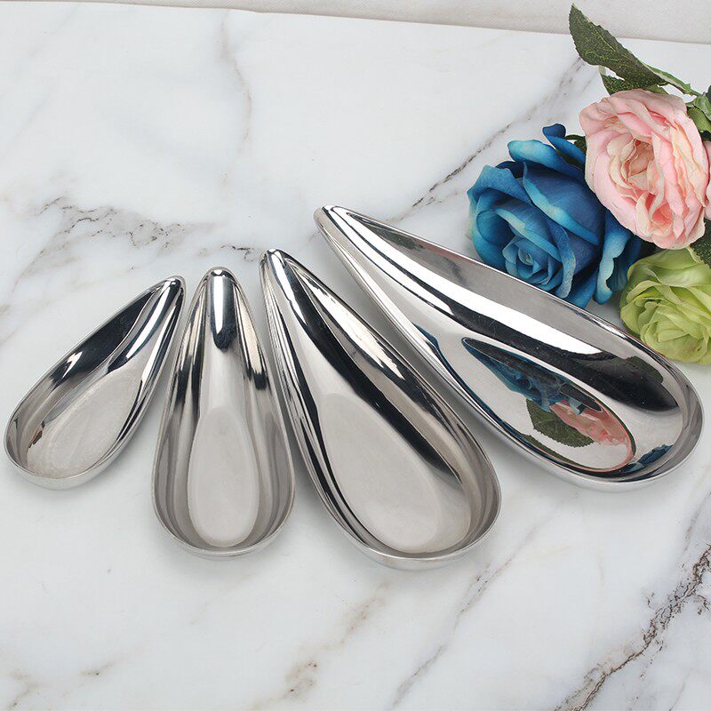 不锈钢甜品摆件欧式下午茶点心碟组合托盘瓜子碟调料碟布置庆典