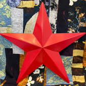 定制铁艺五角星铁艺壁饰立体挂饰酒吧装 饰品立体铁皮大五角星吊顶