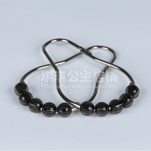 欧式 套 特惠精美葫芦型多色树脂五滚珠简便实用活扣浴帘挂钩12个