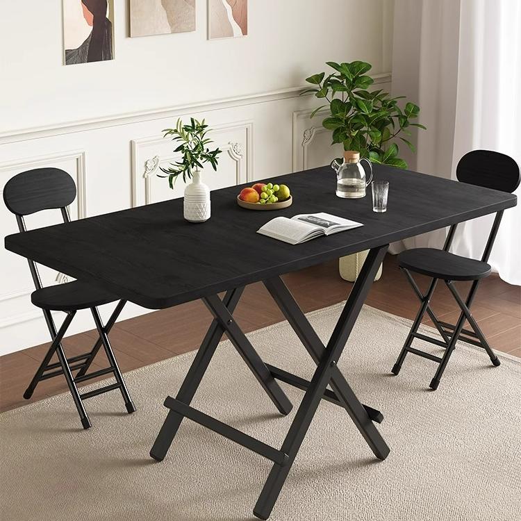 折叠桌子餐桌家用长方形便携式简易桌椅组合出租房小户型吃饭摆摊