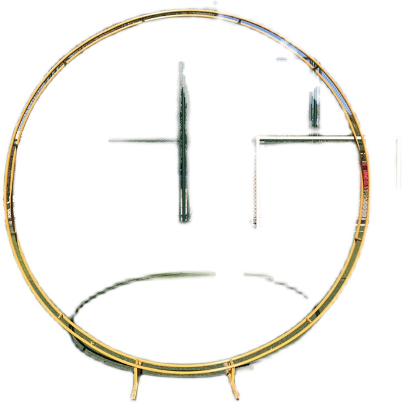 新款婚庆道具杆圆环拱门架子气球派对拱门圆弧形草坪婚礼花门架