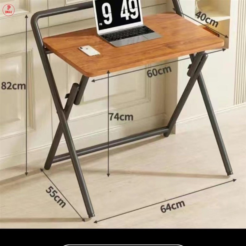 宿舍折叠桌落地免安装家用办公桌卧室简易学生可折叠学习电脑书桌