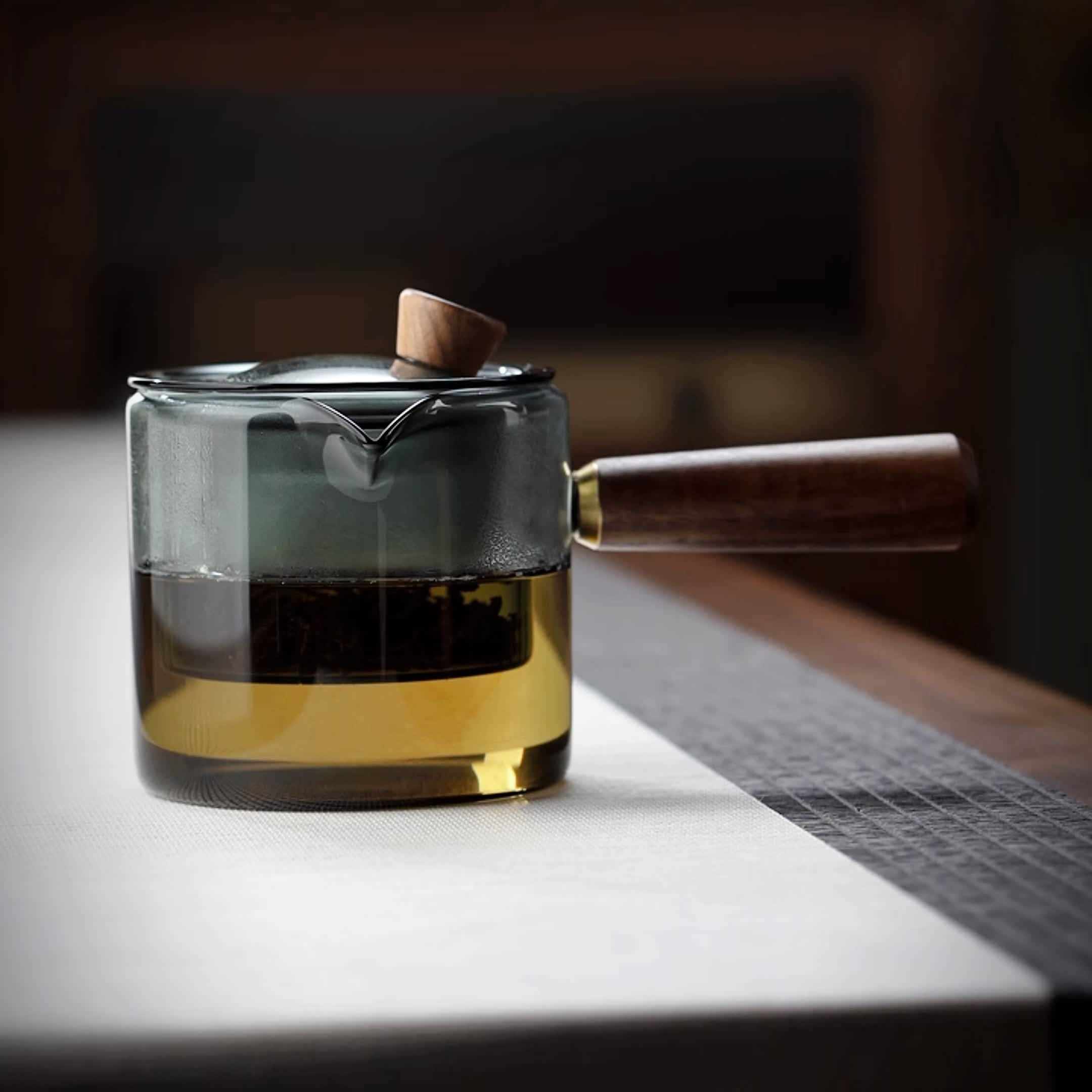 全度玻璃茶壶侧把煮茶壶单壶可加热耐高温耐热过滤泡茶器中式茶具