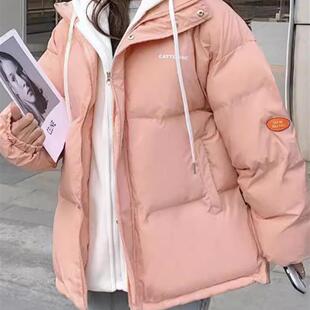 羽绒棉服少女冬装年新款初中高中学生棉袄中长假两件面包服棉衣女