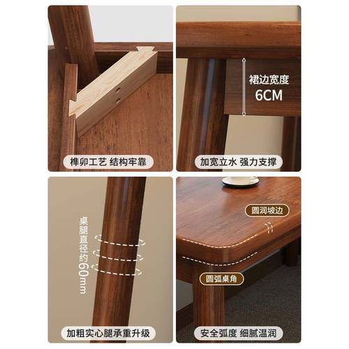 全子实木书桌学SUI生家学习桌成人小户型卧室中用古公电脑桌工作