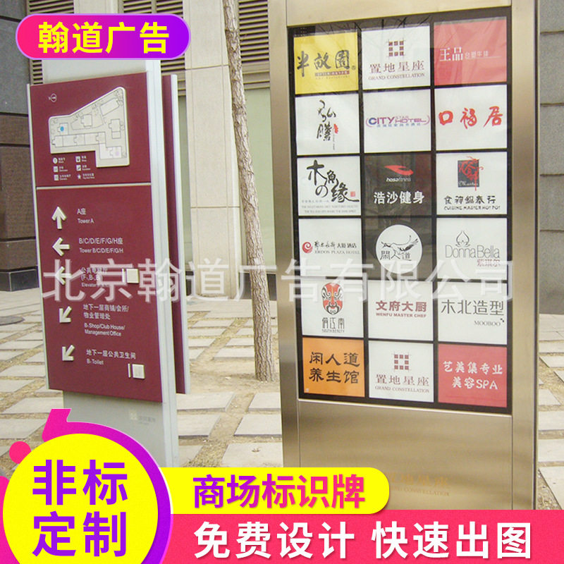 户外立式标识牌导视系统