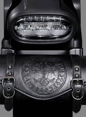 欧特美爆款雷机车前置包朋哥克风复57783哈古压花改装边包TEMU热