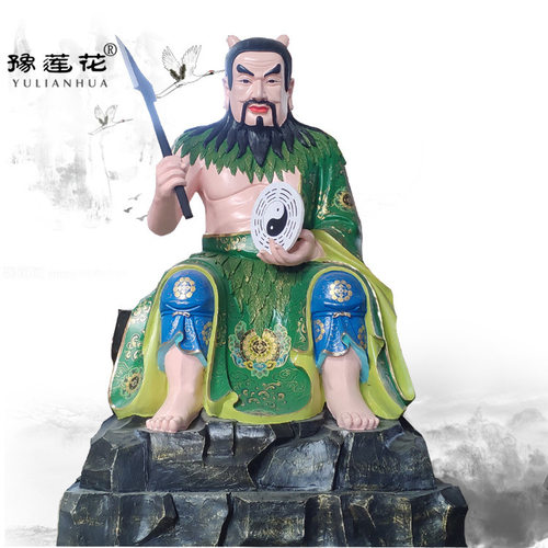 盘古爷神像效果图片开天辟地盘古大帝雕塑摆件郭煌彩盘古奶奶神像