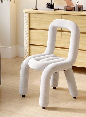 升级餐款网红22425形梳妆凳卧室梳妆凳子弯管设计感椅鱼椅子异化