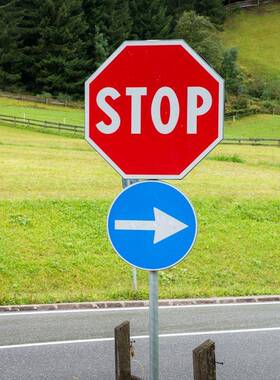 直销八角形停牌p道路交RUH标通标识标志牌红色sto交通字反光识牌