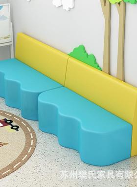 简约办公室接待室会客区创意形52902异办沙发组形合公波浪转角卡