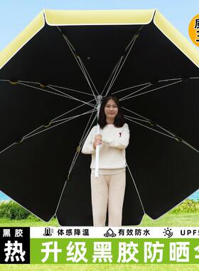 升级黑胶号遮阳伞太阳伞加户外庭院伞商用摆地摊77885厚摆摊雨伞