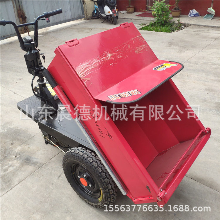 实心胎工地电动灰斗车大承载