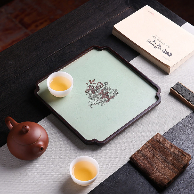 创意醒狮干泡盘新中式茶盘国