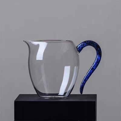 美尔佳草堂公杯高硼硅耐热玻璃公道杯水晶茶海茶具多彩茶器