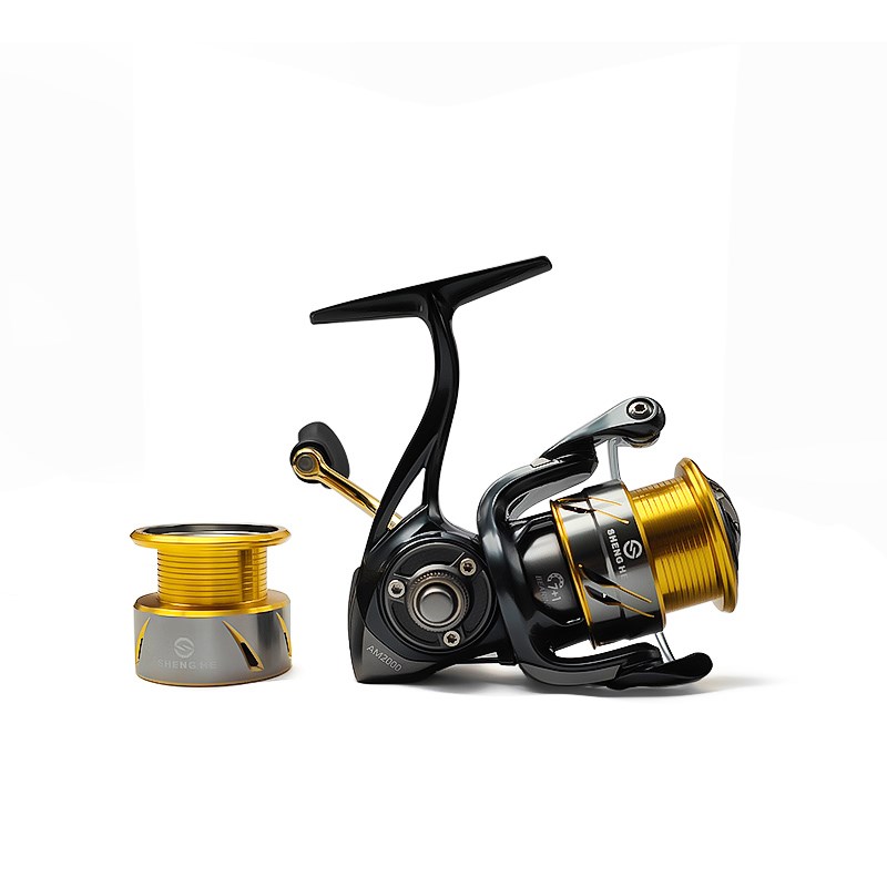 盛河海王纺车轮线杯金属壳体远投路亚轮渔线轮钓鱼轮淡海水两用