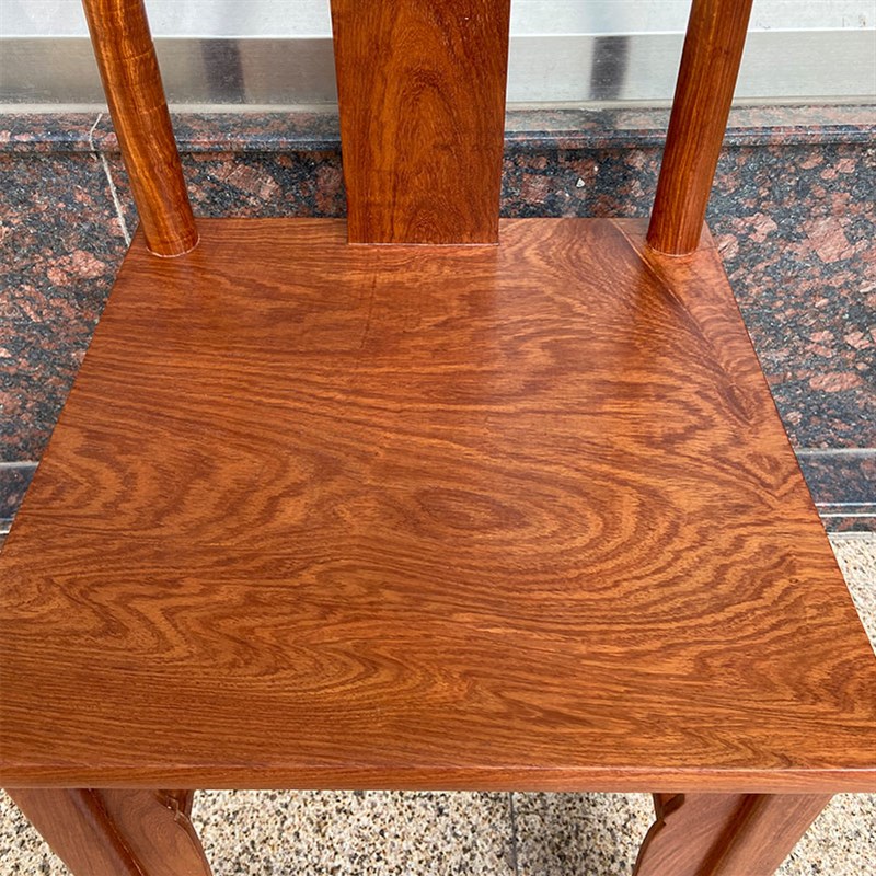 红木餐椅缅甸花梨木官帽椅大果紫檀餐椅加高加厚书桌椅实木靠背椅