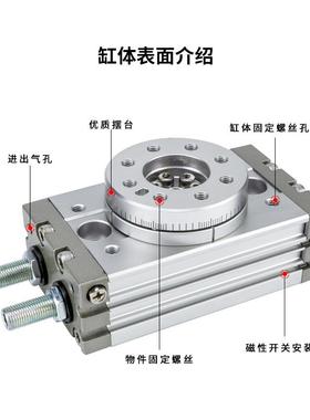 SUXUC型气动H0RQ90度180度摆动旋转气缸MSQB1A/20A/3M0A/100R/20R