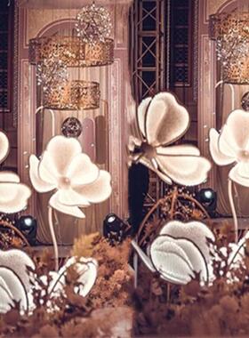 婚庆引灯发蝴光牡丹花瓣透明发光蝶婚礼花路引婚ONZ庆道具路路引