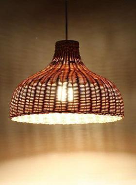 东南亚藤日编织吊灯式艺田园餐厅茶民宿CFP酒楼包间楼过道灯