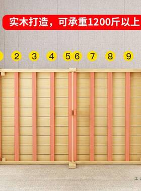 折叠床实木90c单人办公室午休床m用1家.床2米硬板FRN木质床租房小