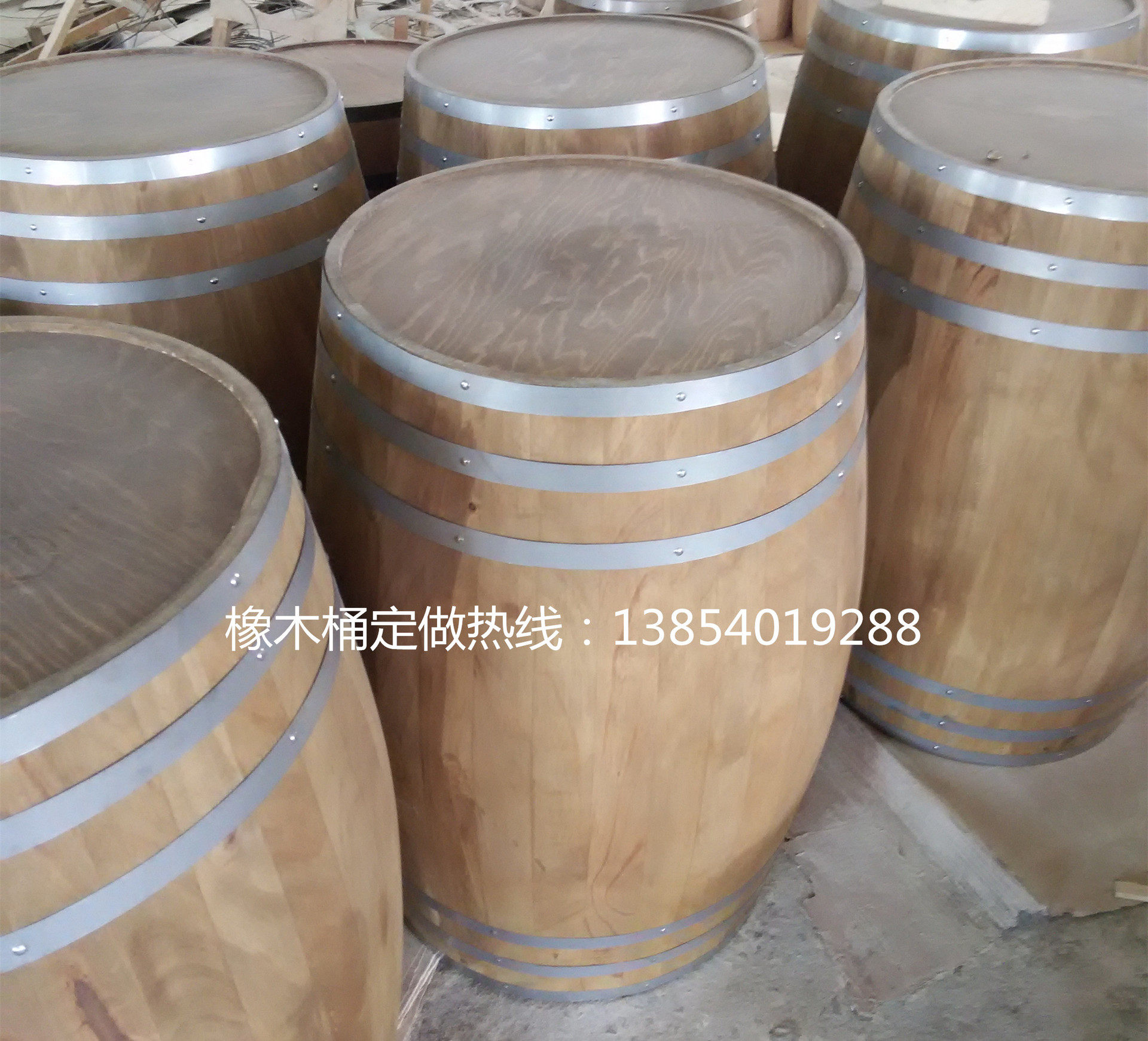 曹县酒桶厂家直销木质酒桶橡木桶装饰红酒酿酒桶木桶50升木制水桶
