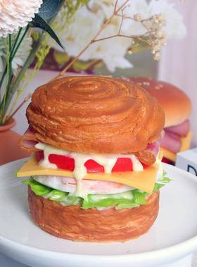 黄油红2404HBR-西柿大汉堡经久耐用展示模创意家摆饰以假乱真影居