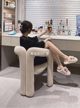 异形网轻红化妆椅卧室妆化凳子奢梳妆椅子家用餐椅美甲ZON台店靠