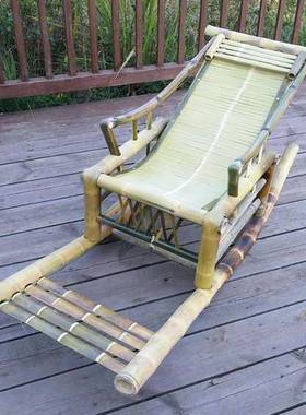 纯手竹躺用椅工摇摇椅家39550逍遥椅阳台休午休午睡椅实木老大人