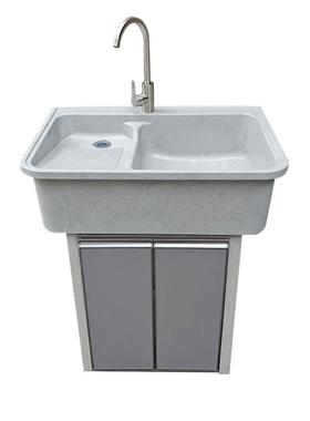 ?石英阳EMW台用洗石衣台盆一体室外庭院大理石洗衣水槽洗衣池柜家