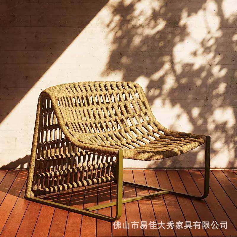 休闲户外家具编藤椅花园绳庭KCC阳台藤编椅露天室外酒院店桌椅脚