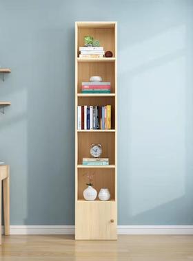 A8L简易窄书柜落地角窗儿童书架飘置物架实架木边格子FDF夹缝储物