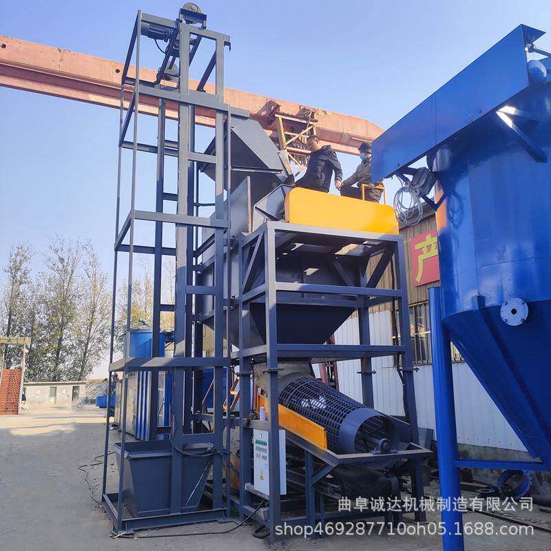 4长米烧铁除锈干磨机镀锌件批量去油漆抛火ZYD光机暖石倒角磨圆河