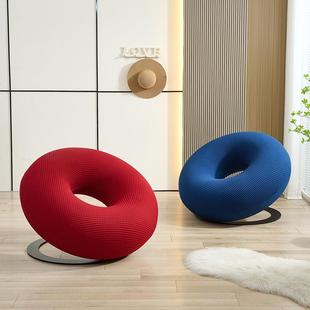 设计师创甜甜意圈休闲椅意式 简懒沙发人可极爱圆形矮凳沙发MPM椅