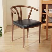 餐椅家简约铁太师艺椅餐新厅中式 椅子仿茶用桌椅吃饭OTK靠背圈椅
