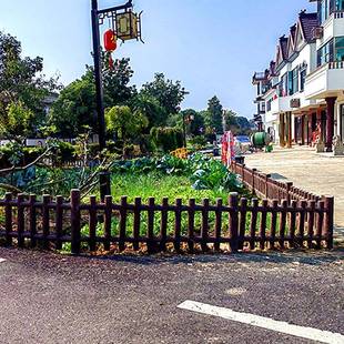 防腐栅栏栏仿栏木栅矿粉精仿杉树林庭院花园户外园护杉树栅栏杉树